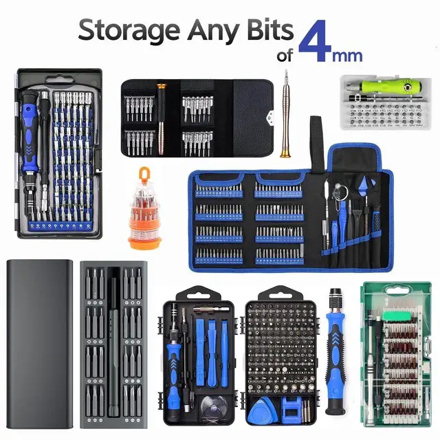 Alt view image 2 of 3 - Small 4 Reusable Storage Boxes Screwdriver Bits Organizer Holder for 4mm Screwdriver Bits Set Hand Tools Accessories