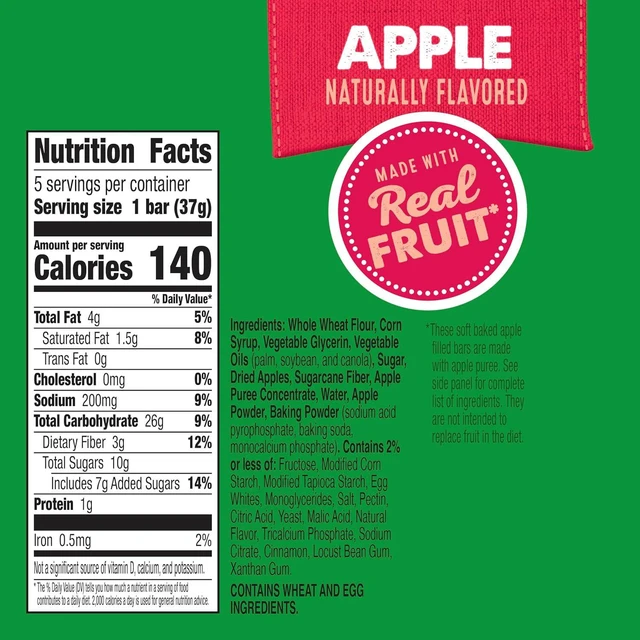 Alt view image 4 of 6 - Mott's Soft Baked Apple Filled Bars, 5 Ct, 6.55 Oz