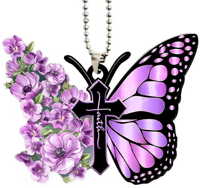 Main image of Butterfly Car Hanging Ornament Charm Home Decoration Keepsake
