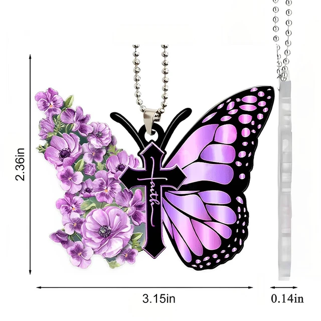Alt view image 3 of 6 - Butterfly Car Hanging Ornament Charm Home Decoration Keepsake