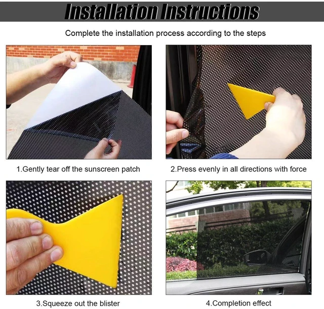 Alt view image 5 of 6 - ZIMISI 4PCS Car Side Window Sunshade, Block UV Rays, Reusable & Washable Static Cling Film, Privacy Protector for Baby