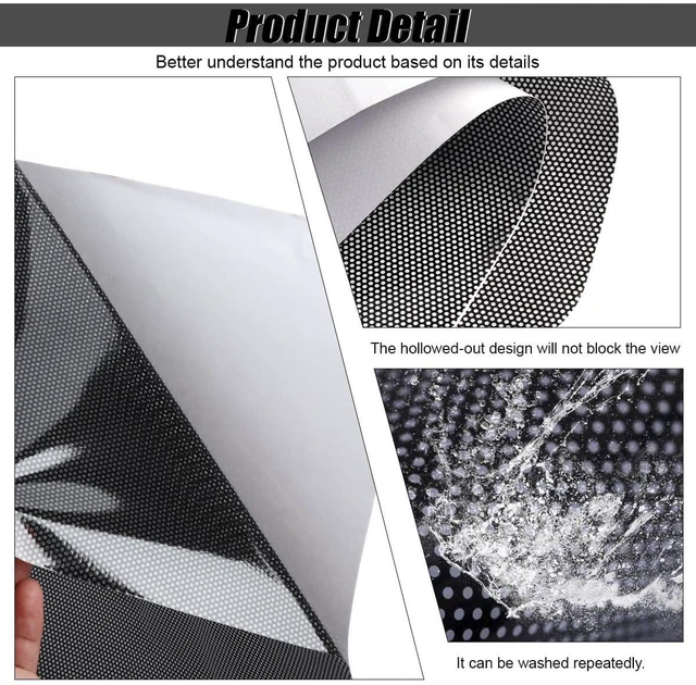 Alt view image 3 of 6 - ZIMISI 4PCS Car Side Window Sunshade, Block UV Rays, Reusable & Washable Static Cling Film, Privacy Protector for Baby