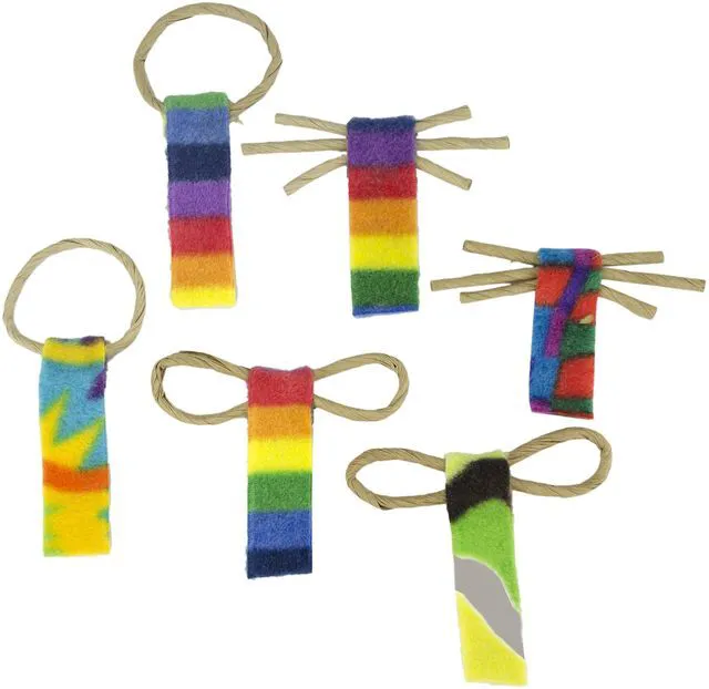 Alt view image 2 of 5 - Cat Dancer Products Cat Chaser with Colorful Fleece, Interactive Toy for Exercise (Pack of 6), 4x1.5x1Inches