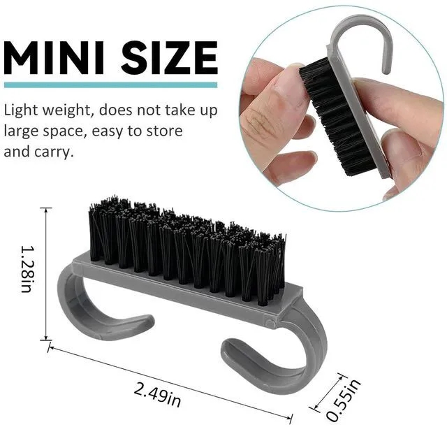 Alt view image 5 of 6 - 4 Pack Travel Size Multicolor Mini Handle Grip Nail Brushes for Cleaning Fingernails and Toes