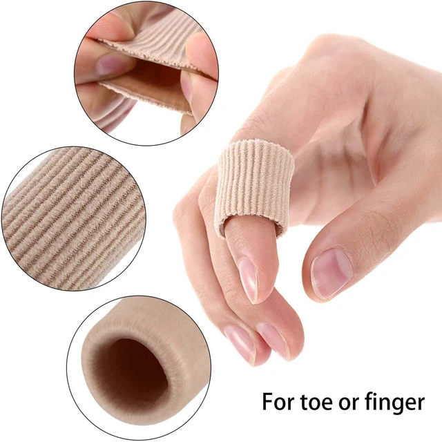 Alt view image 3 of 6 - Blulu 16 Pcs Soft Gel Toe Cushion Tube Sleeves Corn Pad Protectors, Brown