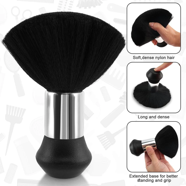Alt view image 5 of 7 - NICEMOVIC Barber Cape with Neck Duster Brush and Barber Brush, Leopard Print, Professional Salon Haircut Styling Accessories