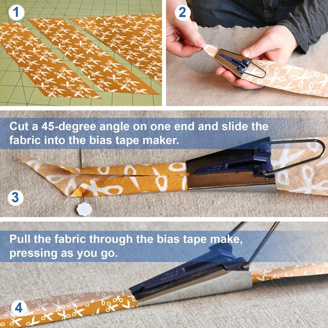Alt view image 3 of 5 - Upgraded 5 Sizes Bias Tape Maker for Sewing and Quilting, Quilt Binding Tool