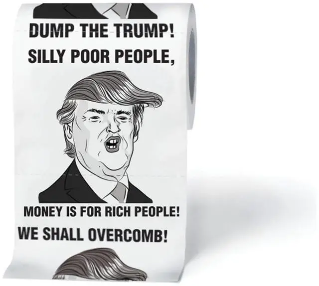 Alt view image 6 of 6 - BigMouth Inc Donald Trump Toilet Paper - Novelty Presidential Toilet Tissue with President's Face, Usable Roll, Hilarious Gag Gift