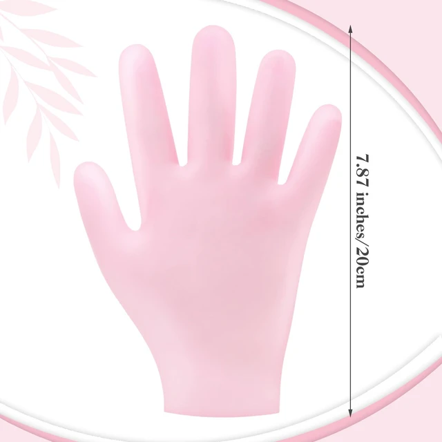 Alt view image 3 of 7 - Sibba 2 Pairs Silicone Moisturizing Hydrating Gloves, Aloe Lotion, Anti Slip, Women's Hand Care for Dry Hands, Calluses, Cracked Heels, Softening Rough Skin
