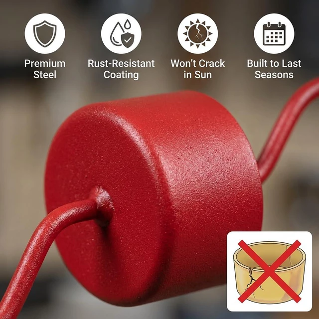 Alt view image 6 of 6 - 4-Pack Metal Ant Moat for Hummingbird Feeders
