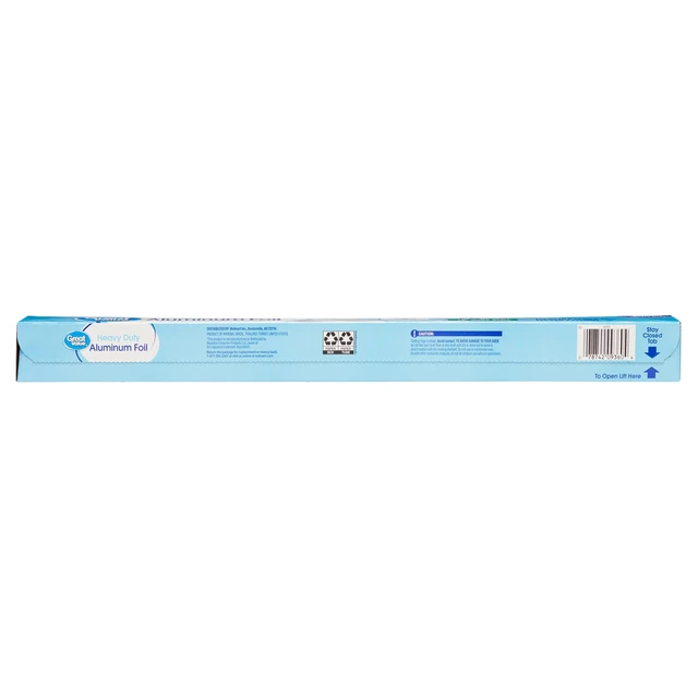 Alt view image 7 of 7 - Great Value Heavy Duty Aluminum Foil 75 Sq Ft