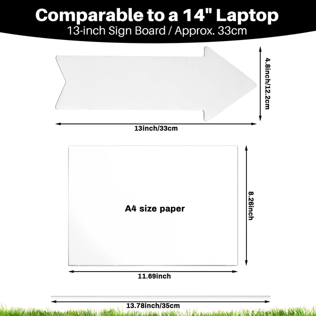 Alt view image 2 of 6 - RAINFLOW 6-Pack Blank Arrow Yard Signs with Stakes