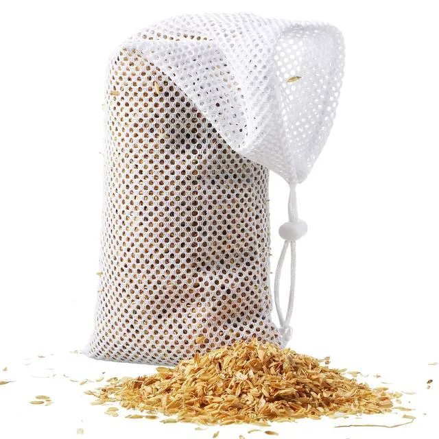 Alt view image 5 of 6 - Weewooday 3 Pieces Finch Sock Feeder Thistle Seed 4.7x11in White