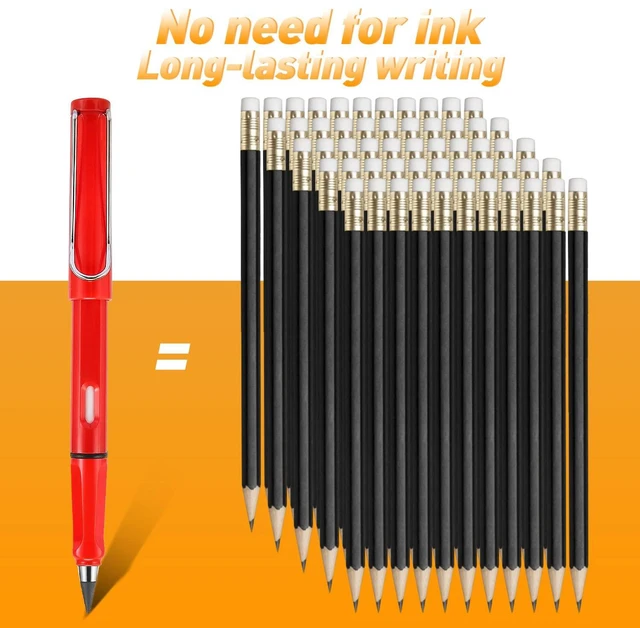 Alt view image 3 of 7 - Everlasting 10Pcs Metal Graphite Nib Replaceable Pencil Refill Reusable