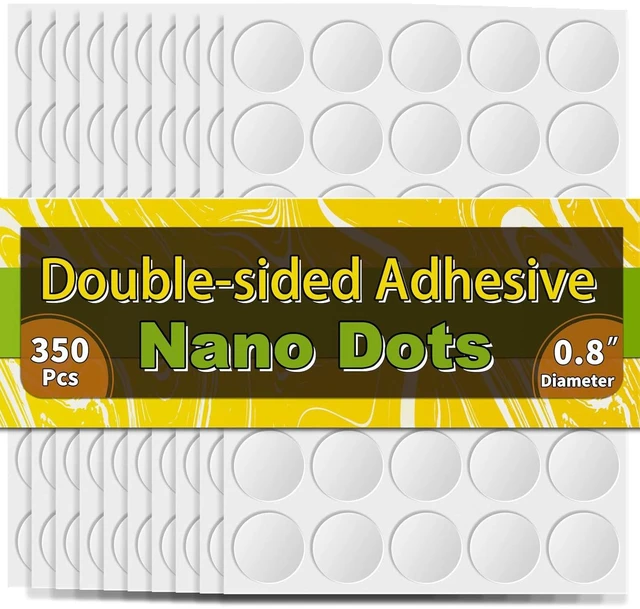 Main image of Piteno 350Pcs Double Sided Adhesive Dots, 0.8" Clear Removable Waterproof No Trace Sticky Mounting Putty