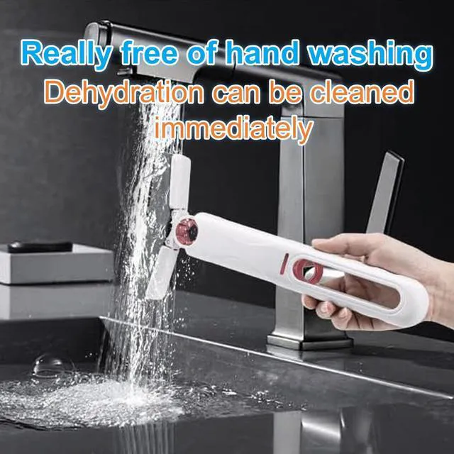 Alt view image 2 of 6 - ANISKEBBR Compact Handheld Wet Dry Multi-Purpose Mini Sponge Cleaning Mop with 2 Sponge Heads