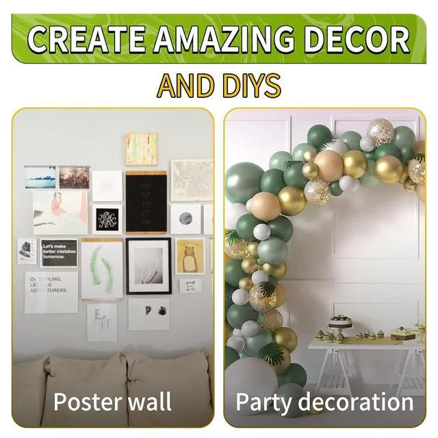 Alt view image 5 of 7 - Piteno 350Pcs Double Sided Adhesive Dots, 0.8" Clear Removable Waterproof No Trace Sticky Mounting Putty
