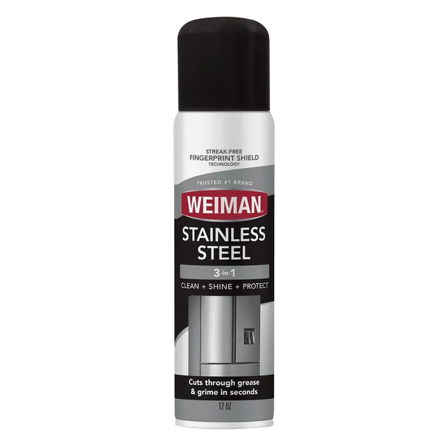 Alt view image 3 of 5 - Weiman Stainless Steel Cleaner & Polish Spray, 12 oz, Floral Scent for Kitchen and Home Appliances