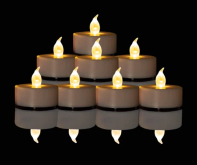 Main image of Nancia LED Tea Lights Battery Operated Flameless Candles 12-Pack Warm White