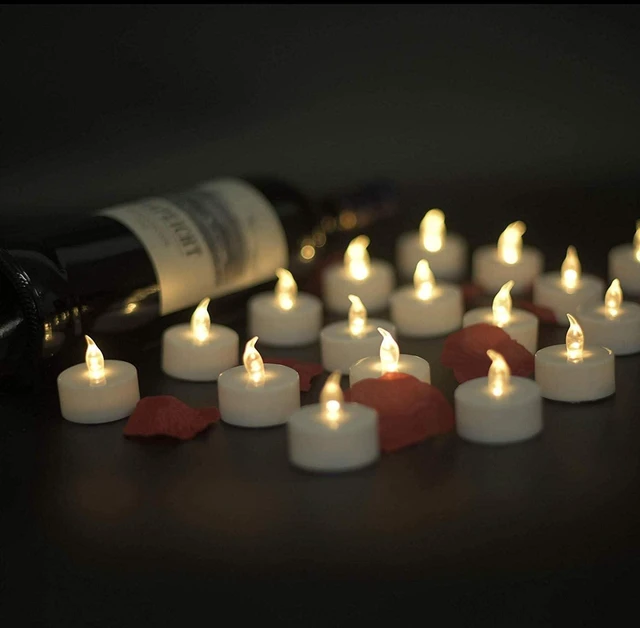 Alt view image 6 of 7 - Nancia LED Tea Lights Battery Operated Flameless Candles 12-Pack Warm White