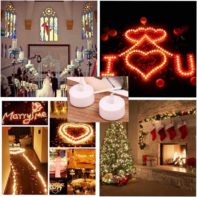 Alt view image 7 of 7 - Nancia LED Tea Lights Battery Operated Flameless Candles 12-Pack Warm White