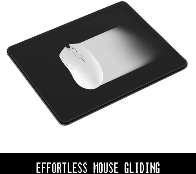 Alt view image 5 of 6 - Black 8 x 10 Inch 5mm Thick Anti-Slip Rubber Mouse Pad with Stitched Edges for Gaming, Office, Laptop, PC, Women & Men, Modern Design, Square