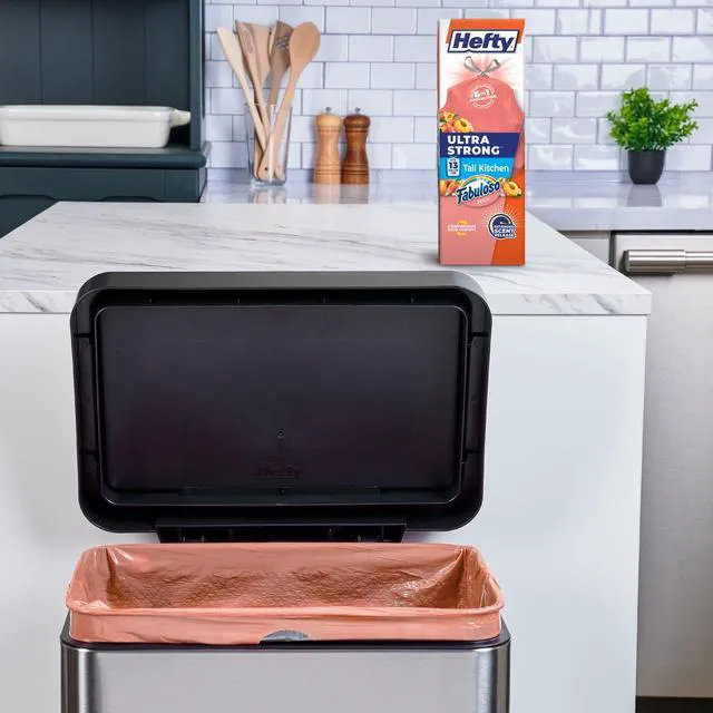 Alt view image 6 of 6 - Hefty Ultra Strong 13 Gallon Trash Bags, Fabuloso Peach Scent, 20 Bags