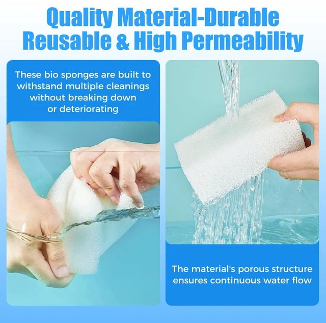 Alt view image 4 of 7 - AQUANEAT 6-Pack Filter Sponge Pads for AquaClear 70, Aquarium Foam Insert, Fish Tank Filter Media