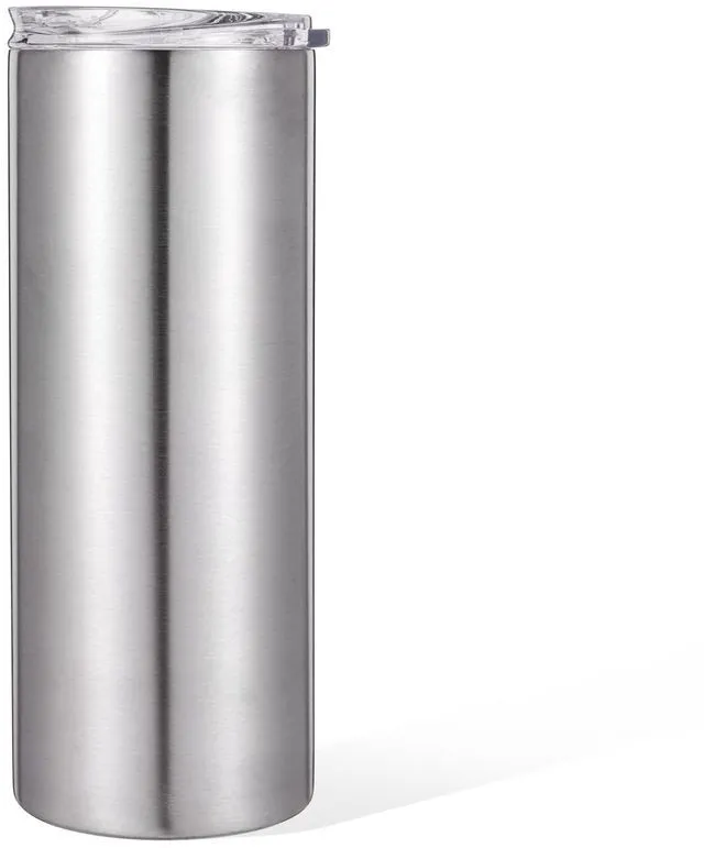 Main image of 25fl oz Double Wall Stainless Steel Slim Tumbler, Slider Lid