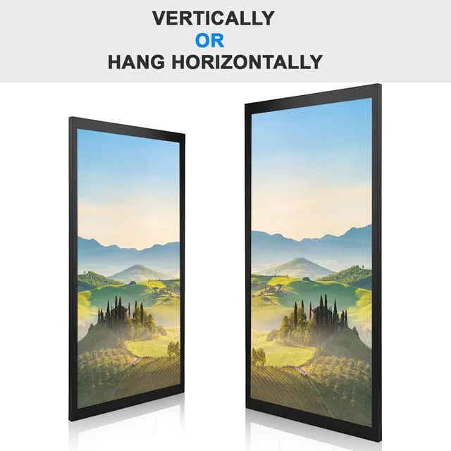 Alt view image 4 of 7 - HUKONHEP 10x17 Black Picture Frame with Plexiglass, Wall Gallery Photo Frame for Horizontal or Vertical Wall Mounting, Home Office Decoration
