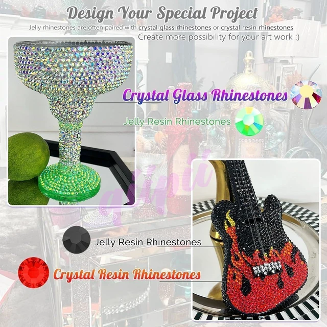Alt view image 6 of 7 - Qiipii 24 Color Full Grids 3mm Resin Rhinestones Bedazzler Kit