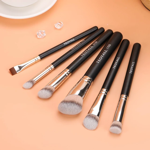 Alt view image 5 of 7 - TEOYALL 3Pcs Angled Blending Brush Set for Foundation Contour Concealer