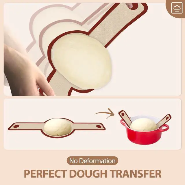 Alt view image 6 of 6 - 2PCS Red Silicone Bread Sling for Dutch Oven