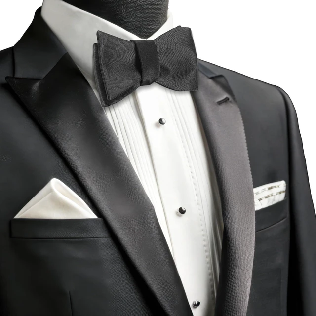 Alt view image 4 of 7 - Mabor Self Tie Bow Tie for Men, Black for Tuxedo Wedding