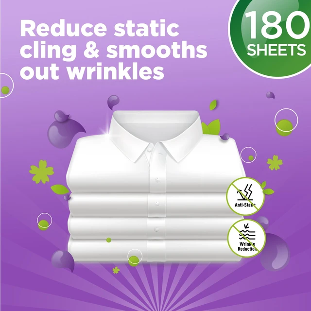 Alt view image 6 of 6 - Great Value Ultimate Fresh Dryer Sheets, Blooming Lavender, 180 Count