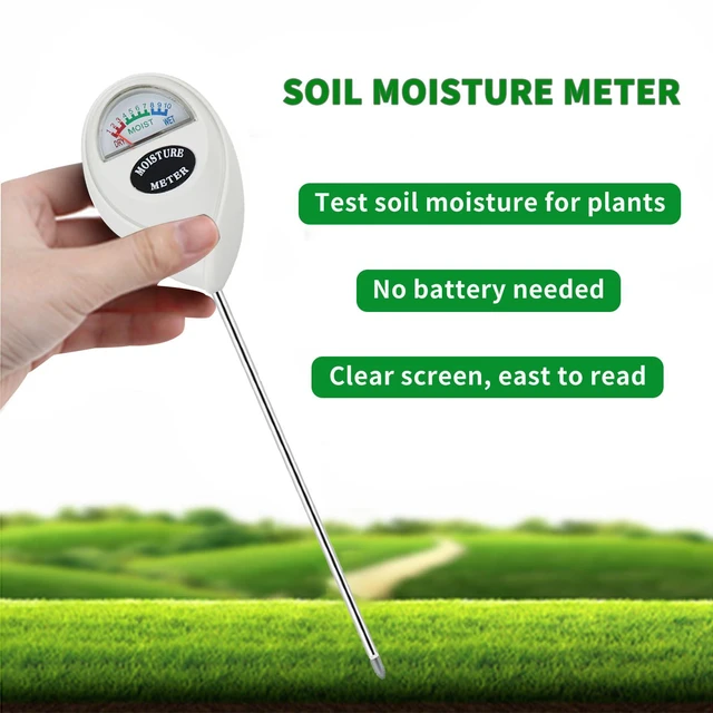 Alt view image 6 of 7 - Soil Moisture Meter, Plant Water Meter, Hygrometer, for Indoor Outdoor Plant Care, No Battery Needed, White