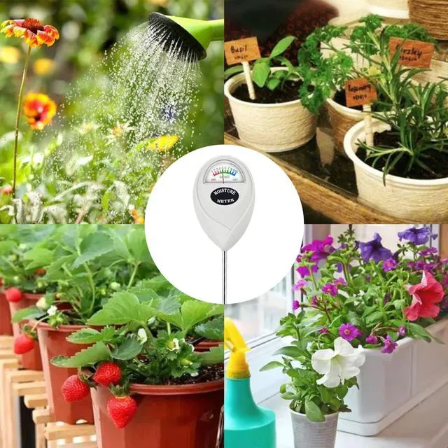Alt view image 3 of 7 - Soil Moisture Meter, Plant Water Meter, Hygrometer, for Indoor Outdoor Plant Care, No Battery Needed, White