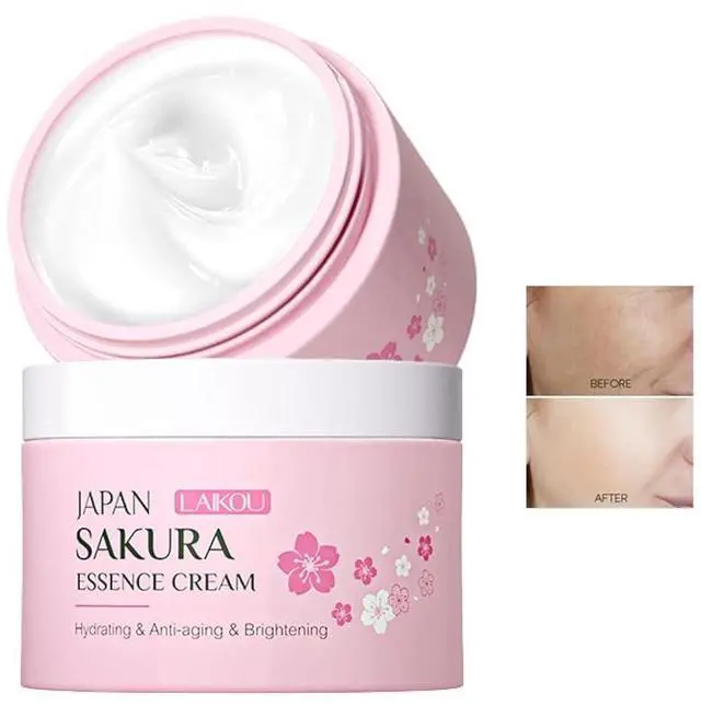 Main image of AKARY Face Sakura Cream Vitamin C Serum 25g, Face and Body Moisturizer, Reduces Wrinkles, for Dry Skin
