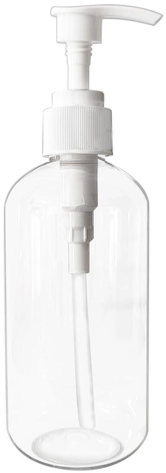 Alt view image 7 of 7 - 2 Pack Empty Plastic Bottles with Pump Dispenser, 8 oz, Clear/White, Refillable Containers for Body Wash, Moisturizer, Face Cream, Liquid Soap