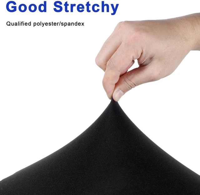 Alt view image 2 of 7 - Xthrotsenk 2-Pack Black Round High Elastic Bar Stool Covers, Soft Stool Cushion Washable Slipcovers, Fit for Dia 11-14 Inches, for Home Bar Hotel Market