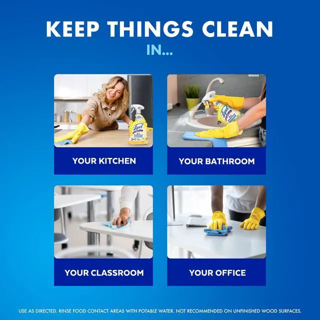 Alt view image 5 of 5 - Lysol All Purpose Cleaner Sanitizing and Disinfecting Spray, Lemon Breeze, 32 oz