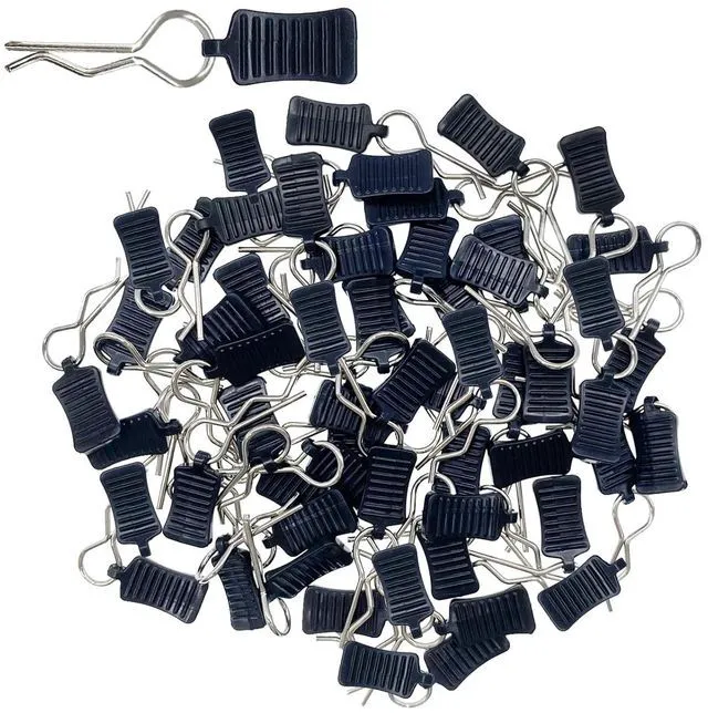 Main image of 50pcs RC Body Clips with Pull Tabs 1.2mm Rod Silver for 1/8 1/10 1/12 Scale RC Car Truck Buggy Parts Traxxas Redcat Axial Arrma HSP HPI Himoto Tamiya