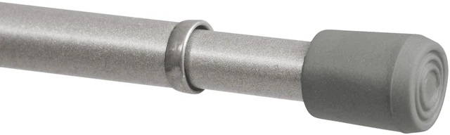 Alt view image 3 of 6 - Mainstays Adjustable Spring Tension Curtain Rod, 2 Pack, 7/16in, 18-28in, Chrome