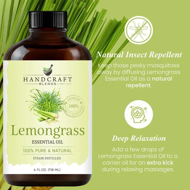 Alt view image 4 of 7 - Handcraft Blends Lemongrass Essential Oil, 4 Fl Oz