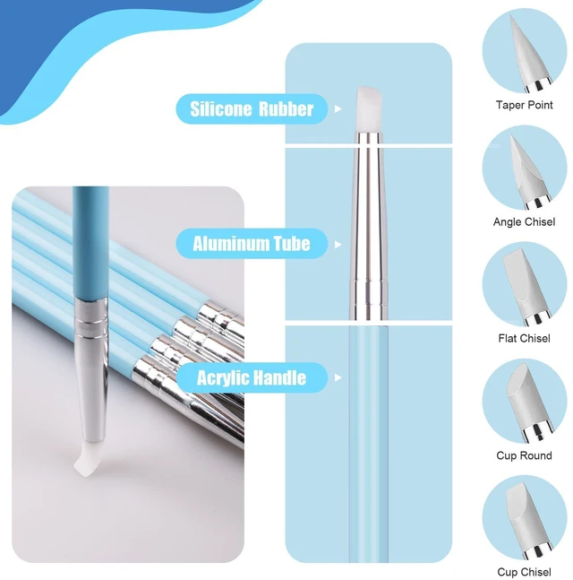 Alt view image 6 of 7 - Silicone Clay Sculpting Tool, Dotting Tools, Ceramic Clay Ball Stylus Dot Painting Tools, Pottery Embossing Tool for Rock, Nail, Blending, Drawing, Modeling