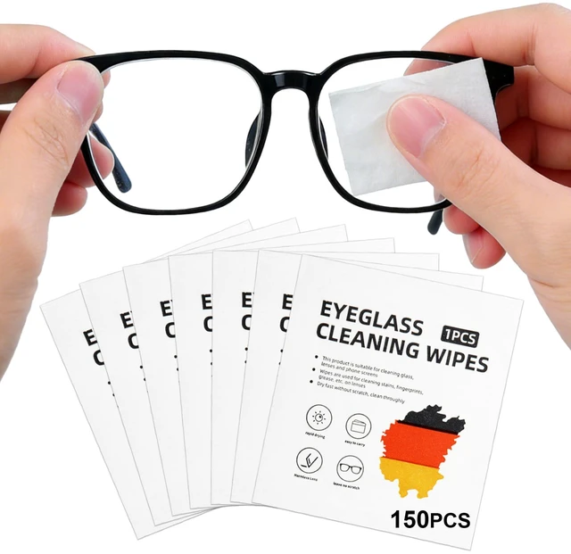 Main image of Lens Cleaning Wipes 150 Count Wrapped for Eyeglasses Screens Cameras