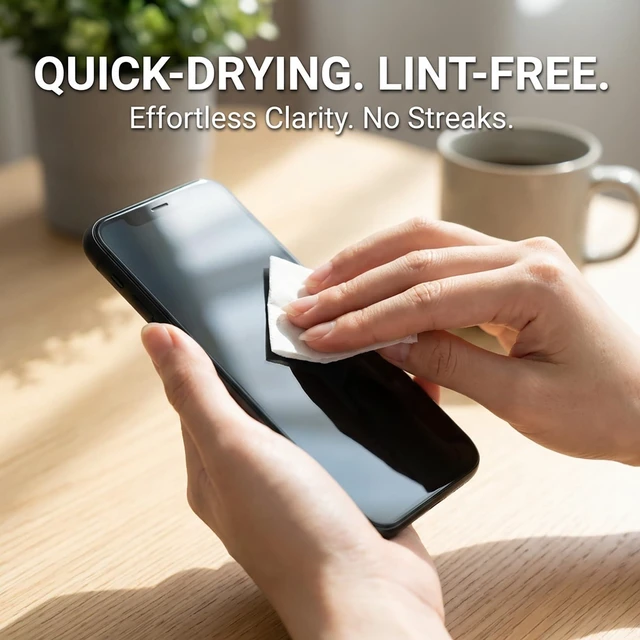 Alt view image 6 of 7 - Lens Cleaning Wipes 150 Count Wrapped for Eyeglasses Screens Cameras