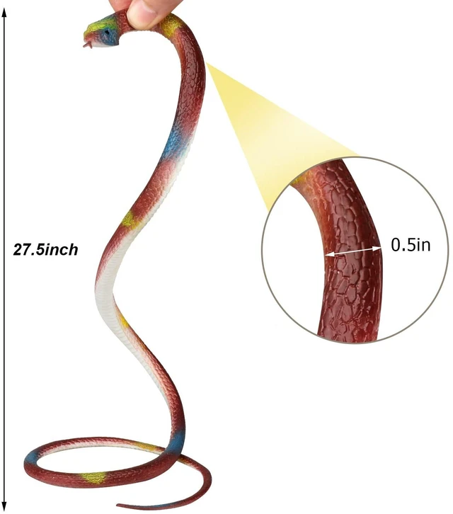 Alt view image 2 of 7 - Realistic Rubber Snakes 4-Pack for Garden - Scare Birds, Squirrels and Mice