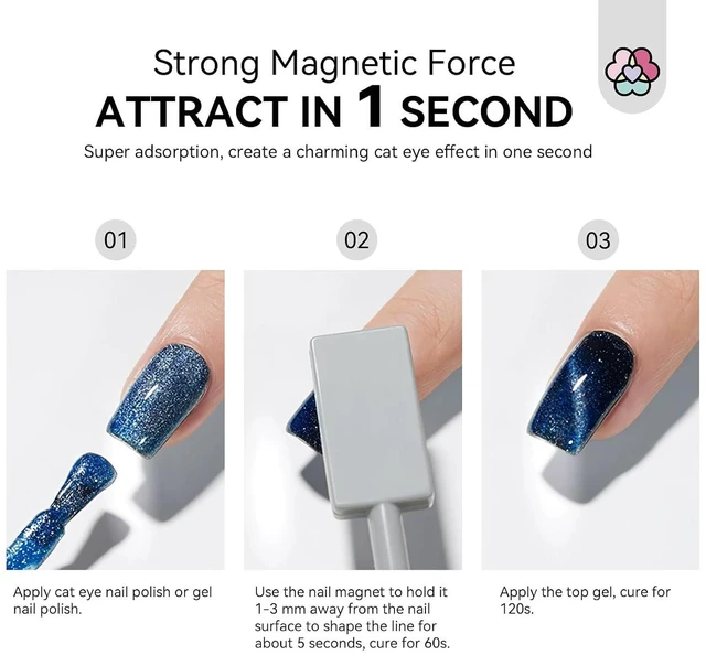 Alt view image 5 of 6 - SAVILAND Cat Eye Gel Nail Polish Magnet Nail Art Tool 9PCS