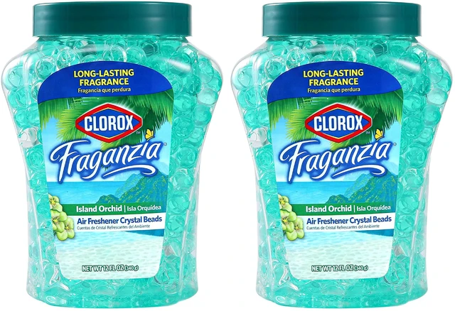 Main image of Clorox Fraganzia Air Freshener Twin Pack Beads, Island Orchid, 24 Fl Oz